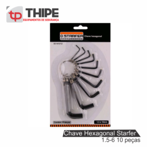 Chave Hexagonal Starfer 1.5-6 10 peças