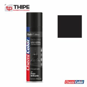 Tinta Spray Preto Brilhante ChemiColor