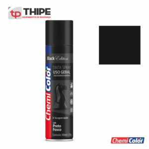 Tinta Spray Preto Fosco ChemiColor