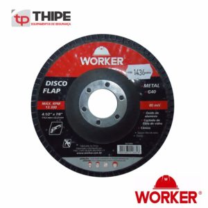 Disco flap 4.1/2” x 7/8” G40 Worker