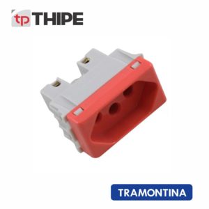 Tomada 2P+T 20A 250V Vermelha – Tramontina