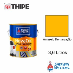 Tinta Novacor Piso Premium Amarelo demarcação 3,6L – Sherwin Williams