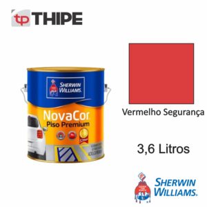 Tinta Novacor Piso Premium Vermelho segurança 3,6L – Sherwin Williams